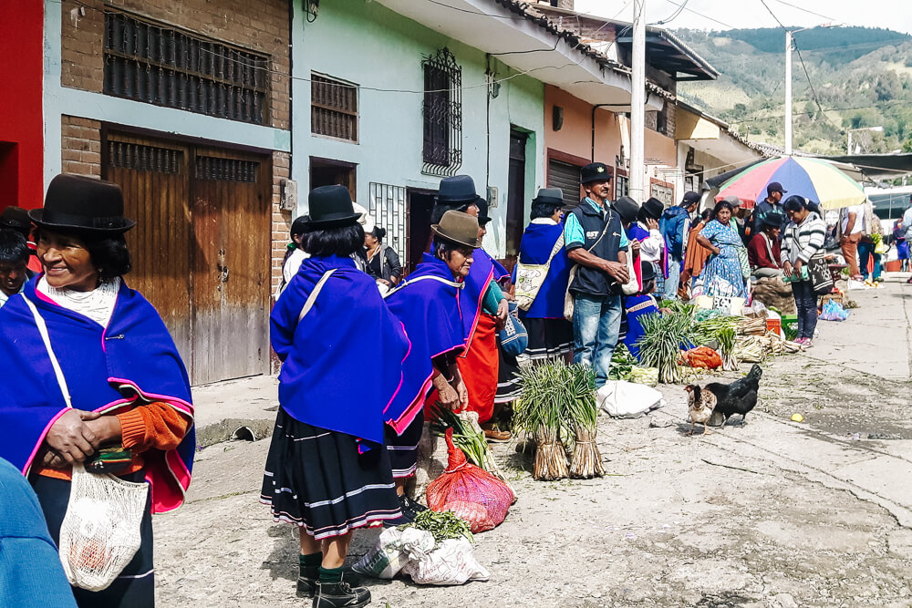 De lokale markt van Silvia is een van de leukste bezienswaardigheden in de omgeving van Popayán in Colombia.