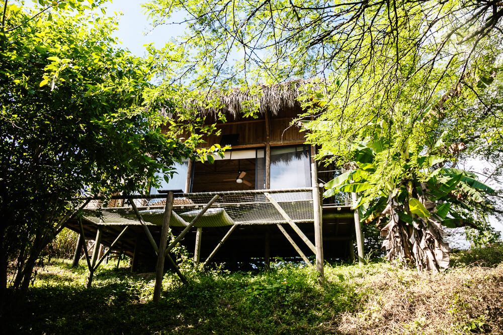 Bungalows in Ankua Eco Hotel Usiacuri, one of the first sustainable hotels in the province of Atlantico Colombia.