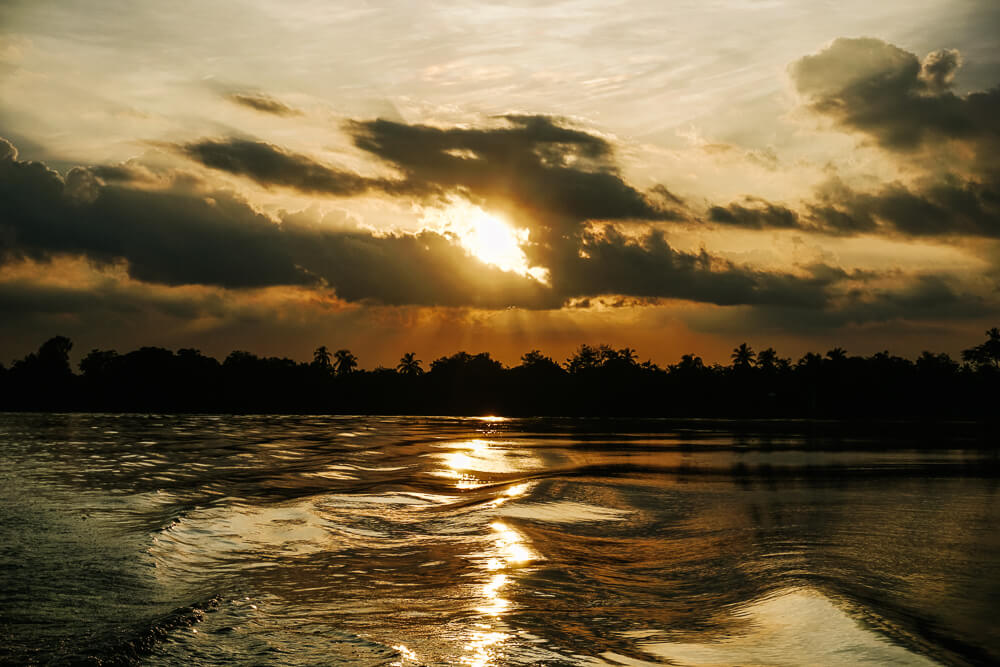 Mompox tijdens zonsondergang.