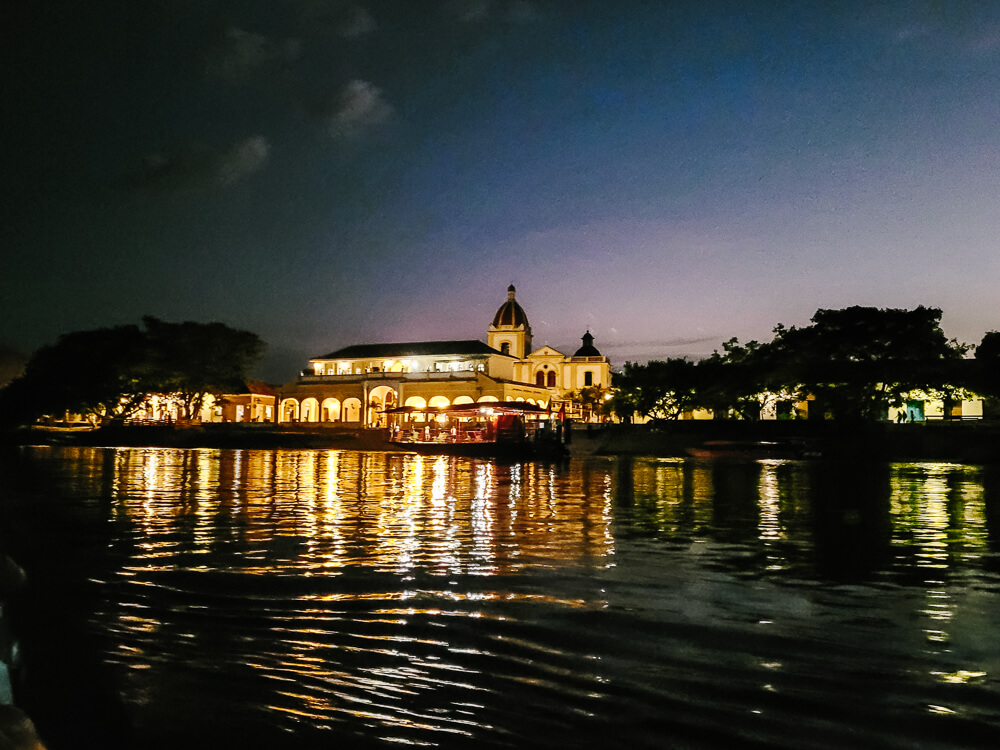 Mompox in Colombia by night.