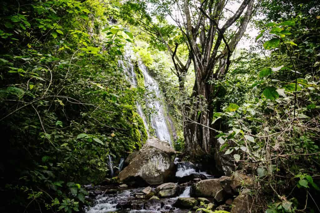Waterfalls along La Ruta de las Flores in El Salvador. 