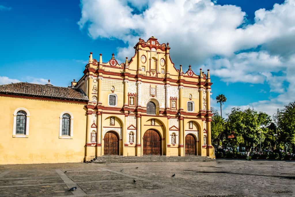 Catedral of San Cristóbal de las Casas in Mexico.