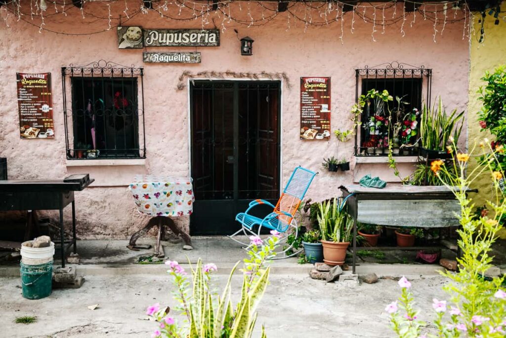 Pupuseria in Suchitoto El Salvador.