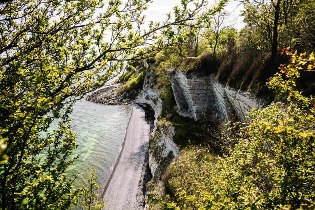 Een andere indrukwekkende reeks krijtrotsen en bezienswaardigheden in Denemarken is Stevns Klint, met hoogtes tot wel 40 meter.