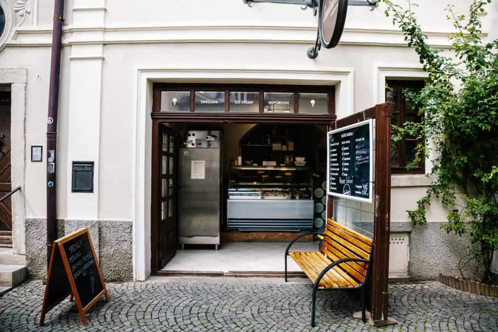 Ice cream shop in the Czech Republic.