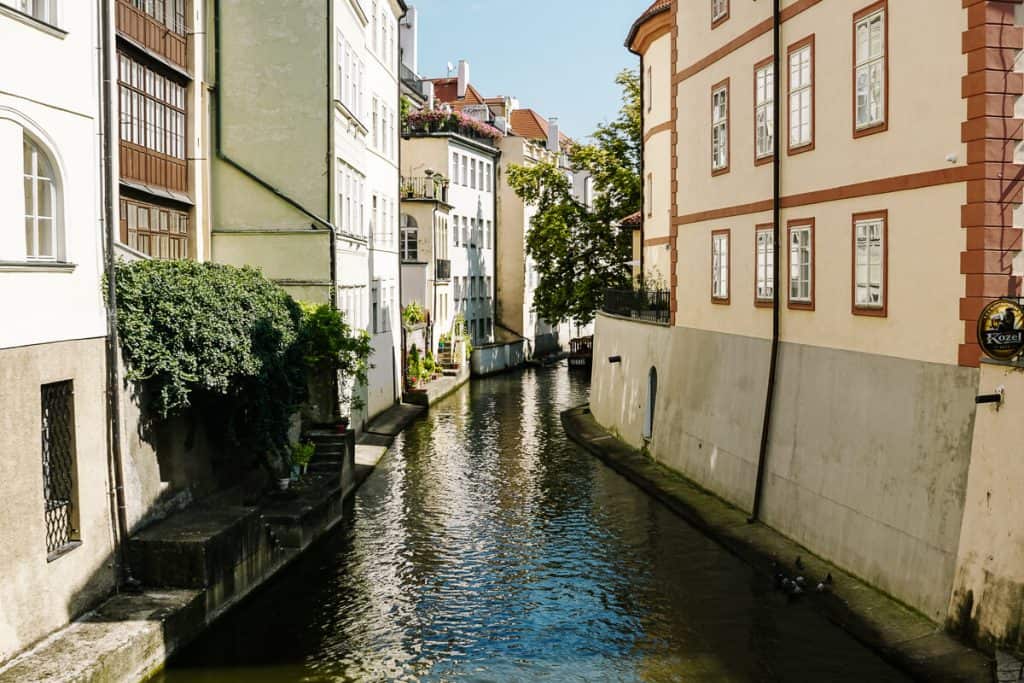 Canals of the Prague Venice district.