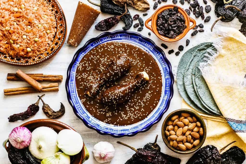 Oaxaca in Mexico is famous for its delicious  mole, a traditional sauce. 