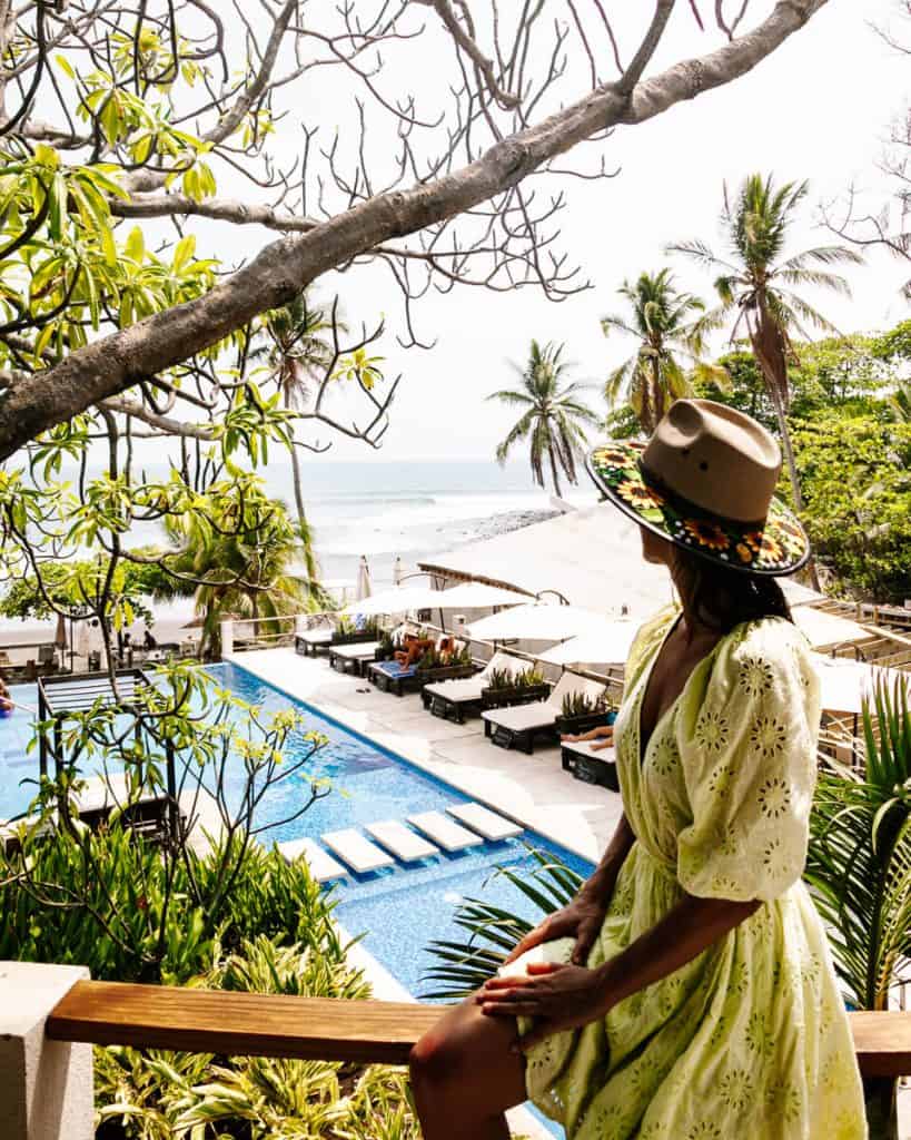 Deborah in Hotel Palo Verde, located at the beach in El Salvador.