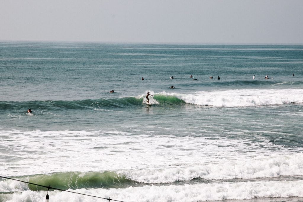 Surfers in El Zonte.