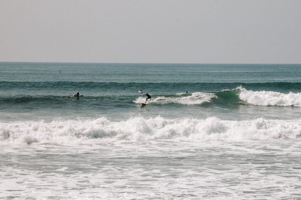 Surfers in El Salvador.