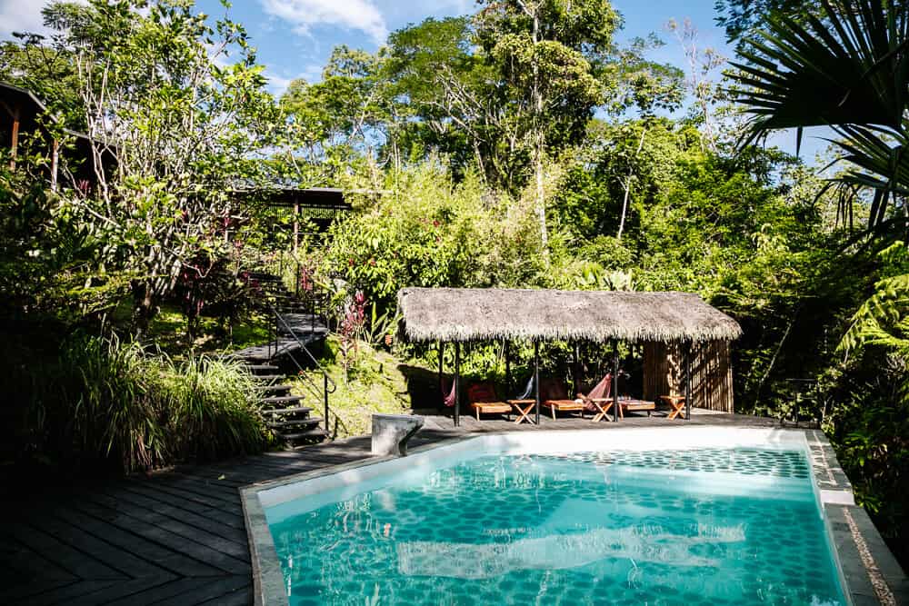 Discover Hamadryade Lodge Ecuador, a true paradise, located on a mountain in the rainforest, near the village of Rio Napo in the Amazon.