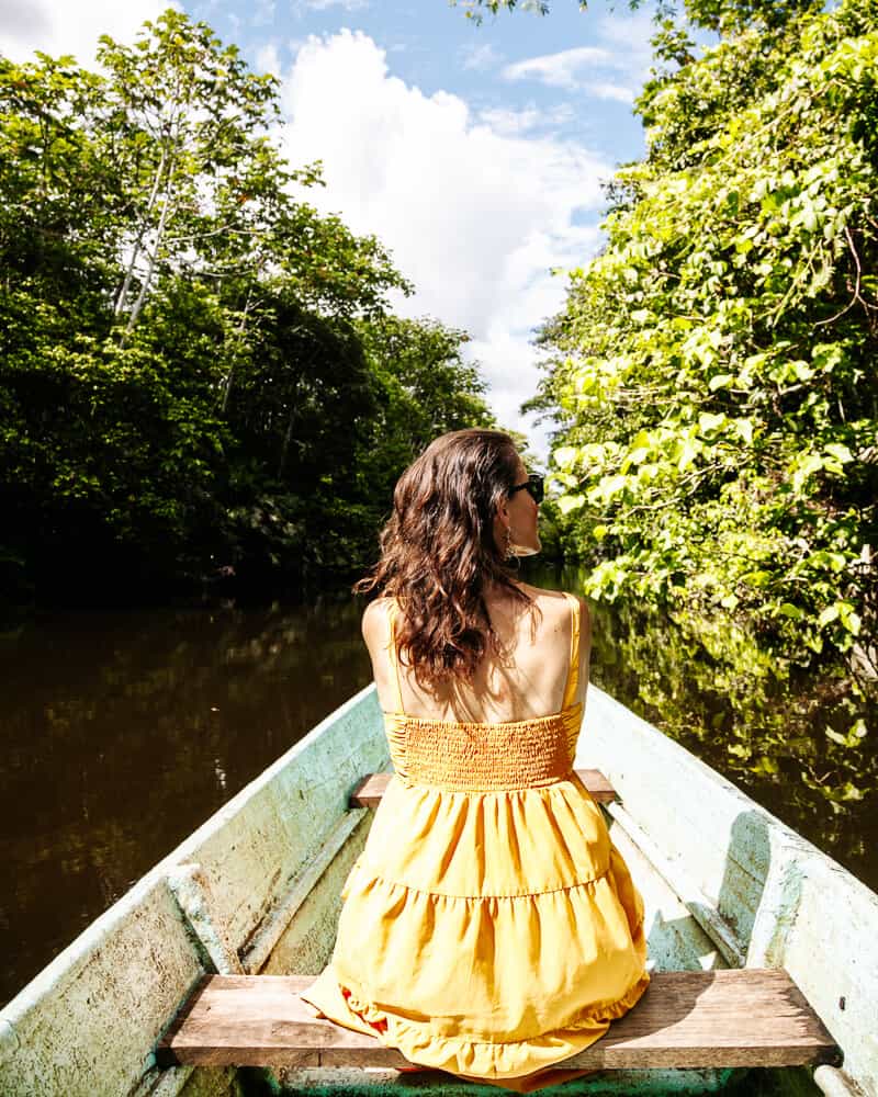 Een andere leuke excursie die je bij Hamadryade Lodge Ecuador kunt boeken is een bezoek aan het reservaat Laguna Kawana, per boot.