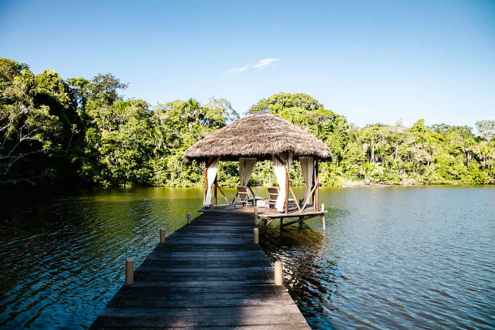 La Selva Jungle Lodge ligt aan de Laguna Garzacocha in de Amazone van Ecuador.