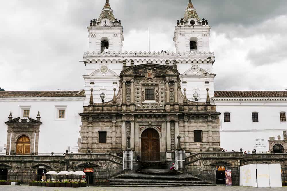 San Francisco kerk en klooster in Quito Ecuador.