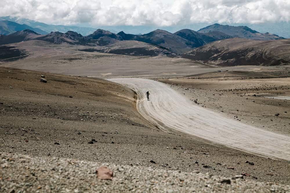 Op de Chimborazo vulkaan kun je een bijzondere mountainbiketocht maken.