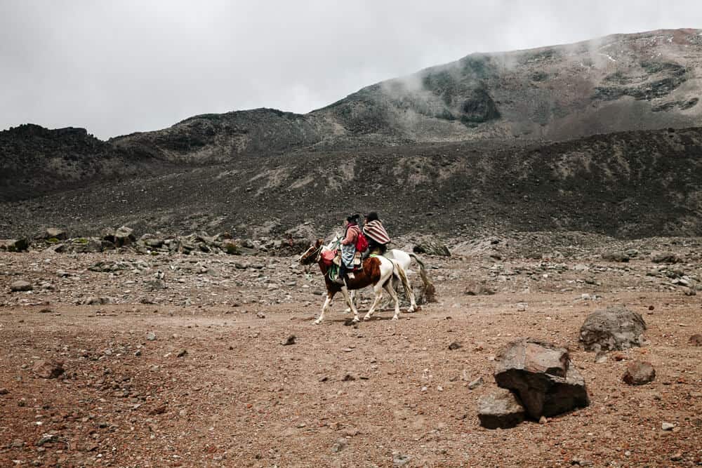 Paardrijden in Riobamba.