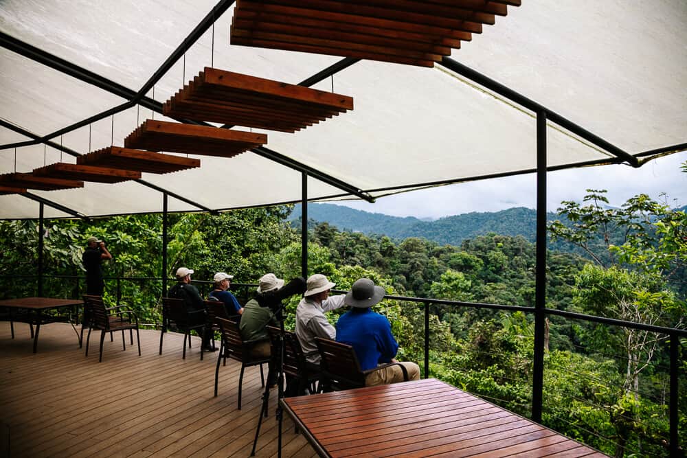 Life Center in Mashpi Lodge offers great views of the  cloud forest.
