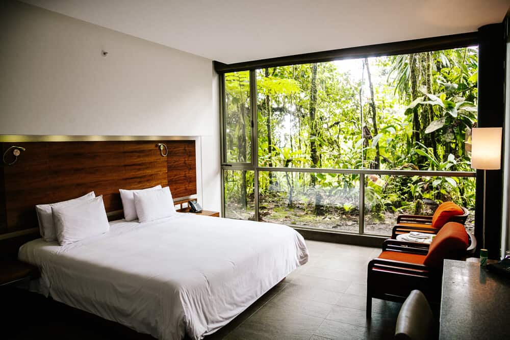 Room in Mashpi Lodge Ecuador.