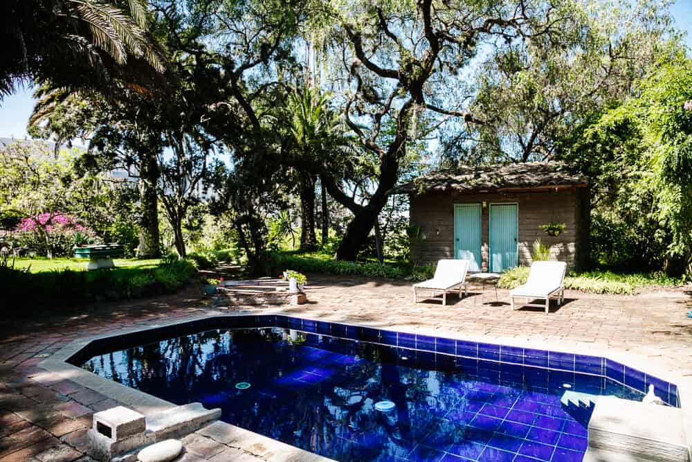 Hacienda Piman is the owner of a nice swimming pool. 