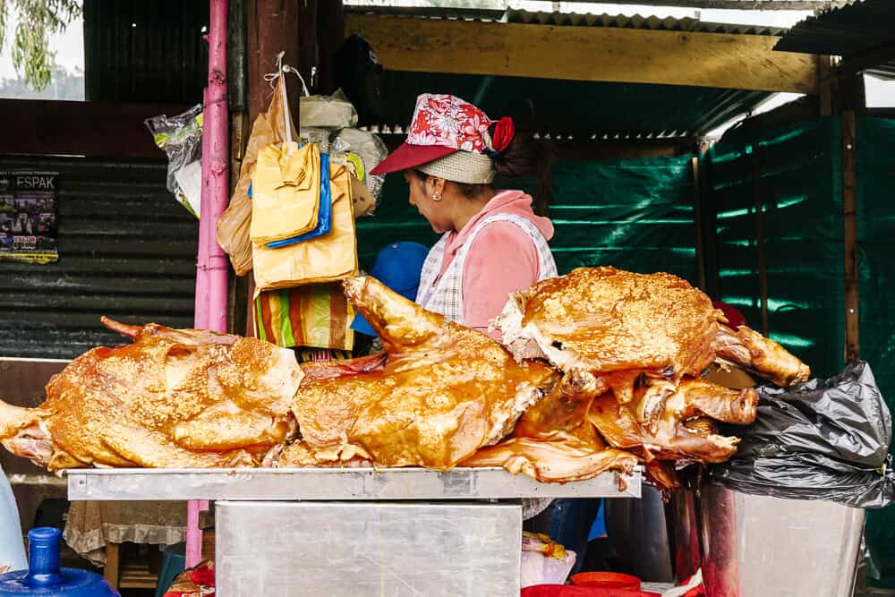 Every Saturday, one of the top things to do in Riobamba in Ecuador is to visit the large market. 