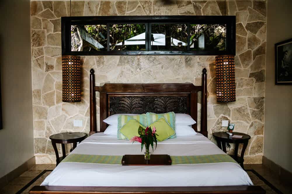 Kamer in The Rainforest Lodge at Sleeping Giant in Belize.