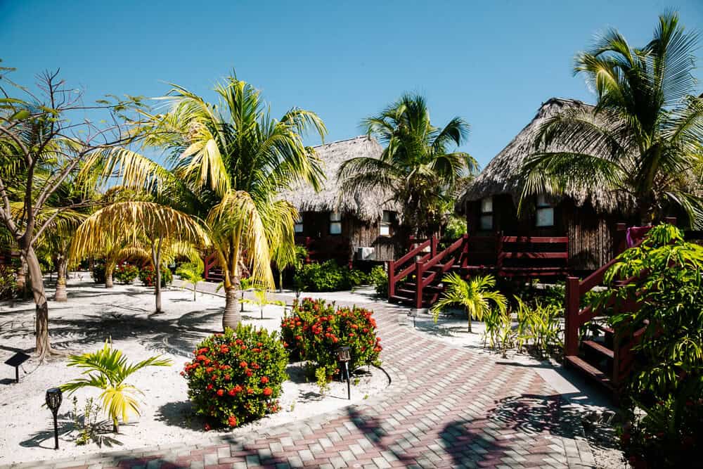 Een van de mooiste plekken om te verblijven op Caye Caulker in Belize is Hotel El Ben Cabañas. 