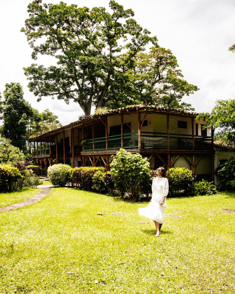 Deborah at Hacienda Bambusa, one of the best places to stay in the coffee region in Colombia