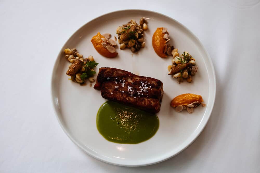 Dishes in restaurants of Hotel Casa Gangotena in Quito.