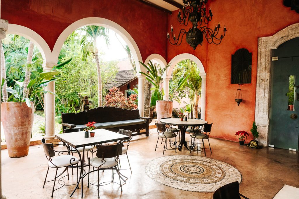 Izamal hotels | interior of Hacienda Sacnicte