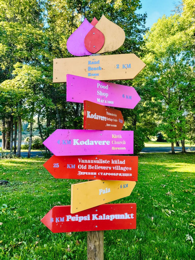 Onion Route sign around Lake Peipus