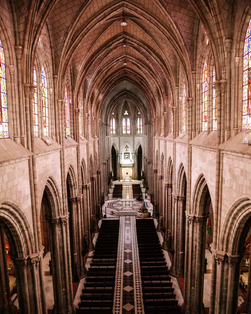 One of the top things to do in Quito Ecuador is to visit the Basílica del Voto Nacional.