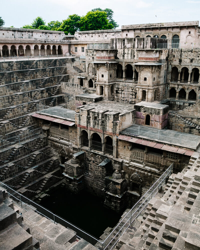 Chand Baori, is one of the deepest and largest stepwells in India. It has 3,500 steps running over 13 floors and a depth of 30 meters.
