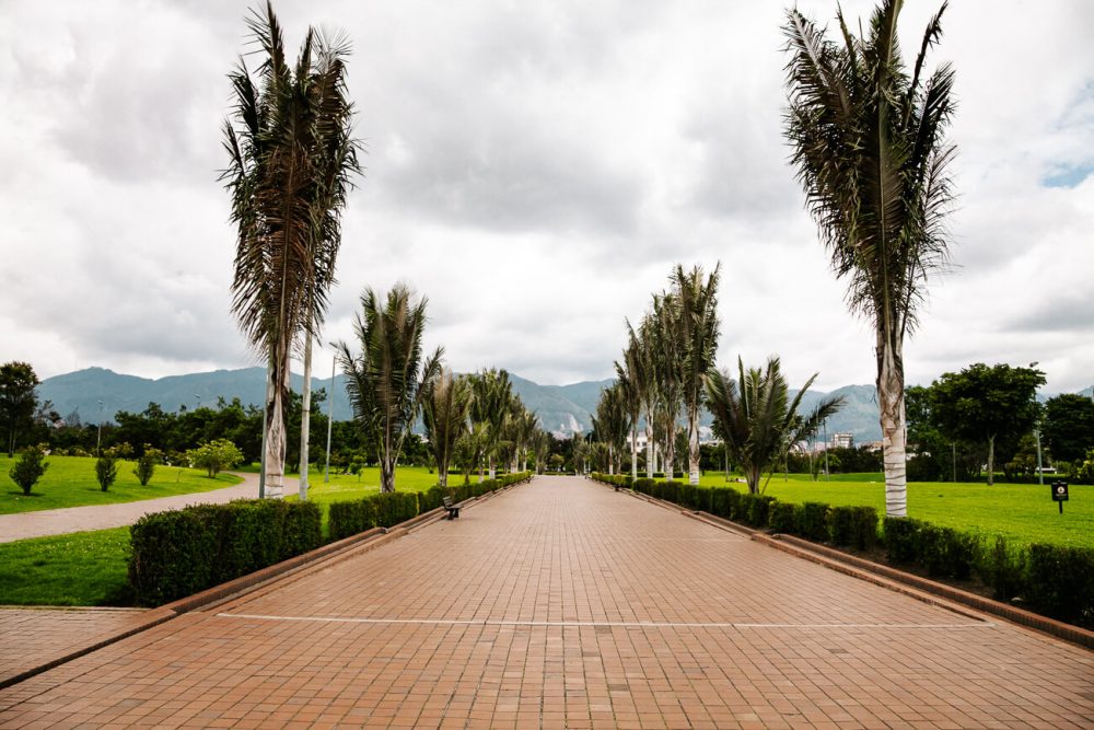 Parken in het noorden van Bogota.