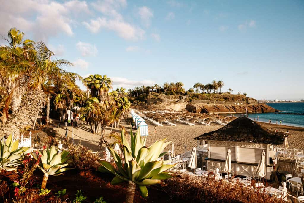 View of Playa del Duque beach.