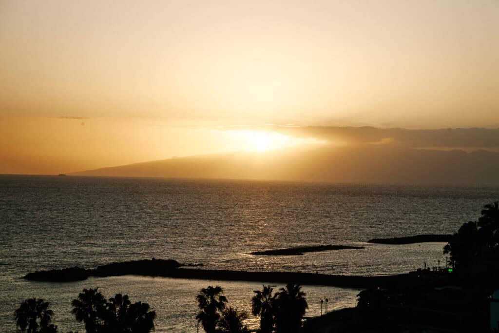Sunset on Canary Islands.