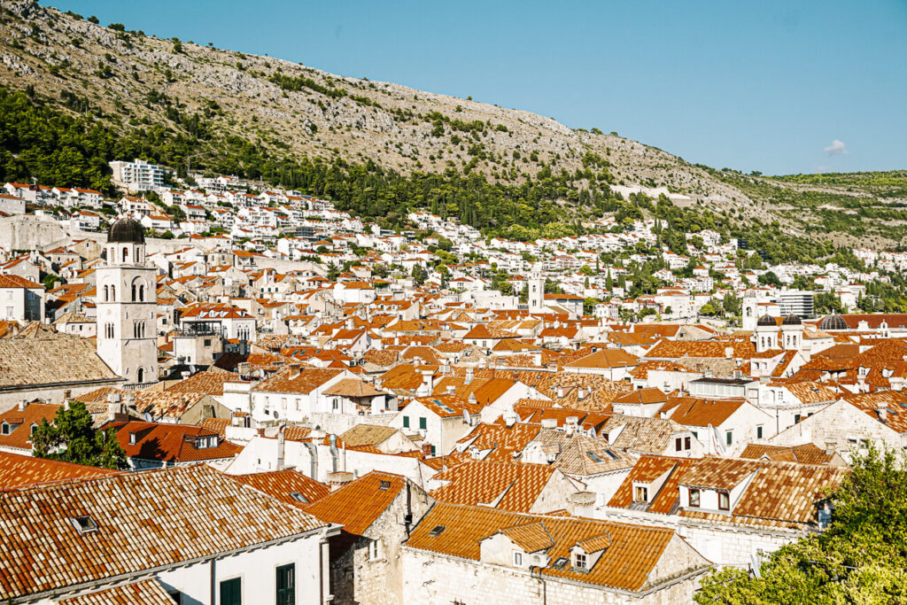 uitzicht over Dubrovnik, Dalmatische kust Kroatie