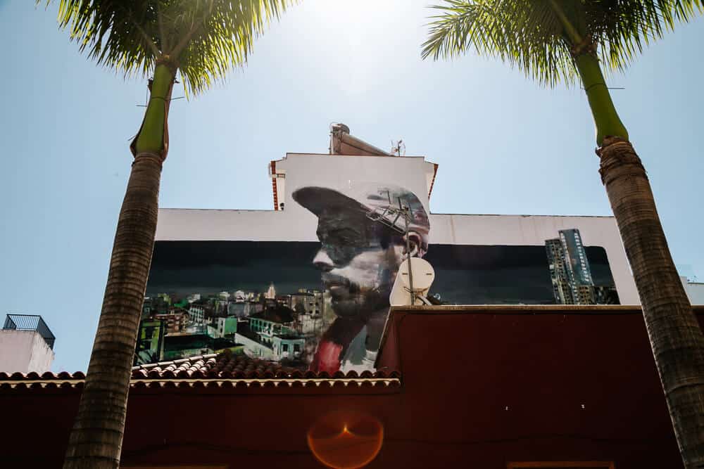 In the streets of the Barrio La Ranilla district in Puerto de la Cruz, there are narrow streets with many restaurants and street art works on the walls.