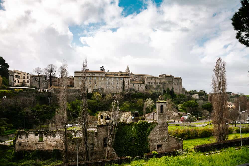 The last 100 kilometers of the Via Francigena route starting in Viterbo Italy.