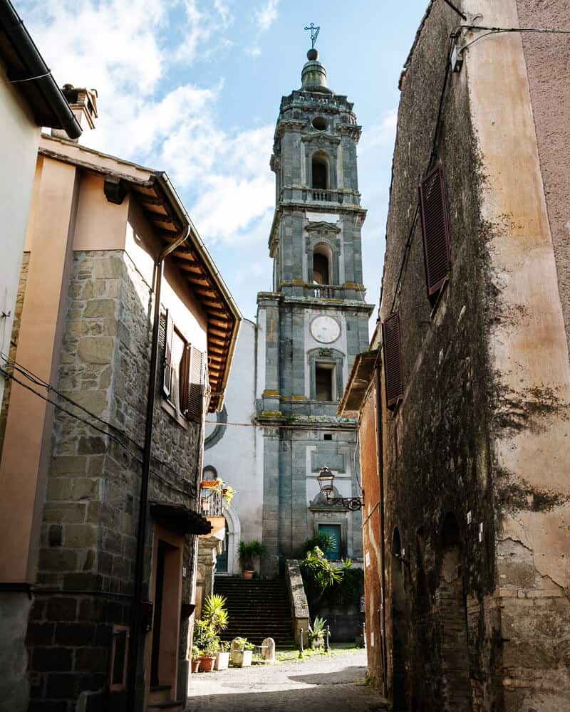 Church in the historical center of Campagnano.