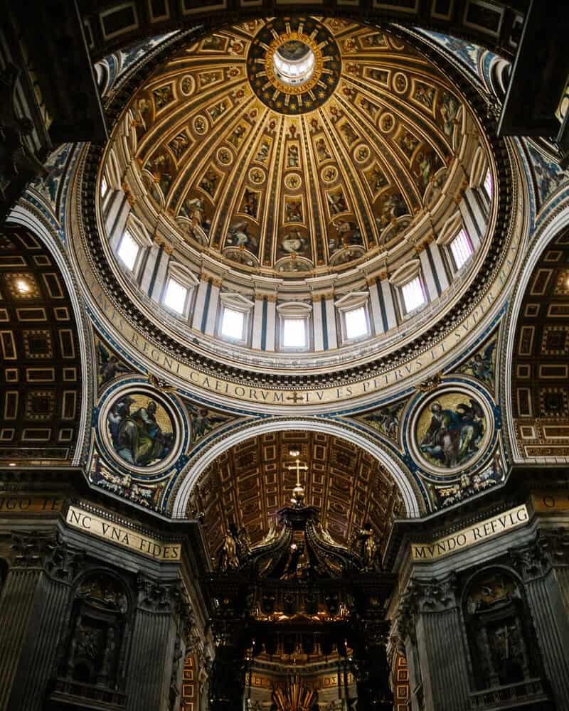 The St-Peter's church in Rome is the final destination of the Via Francigena route.